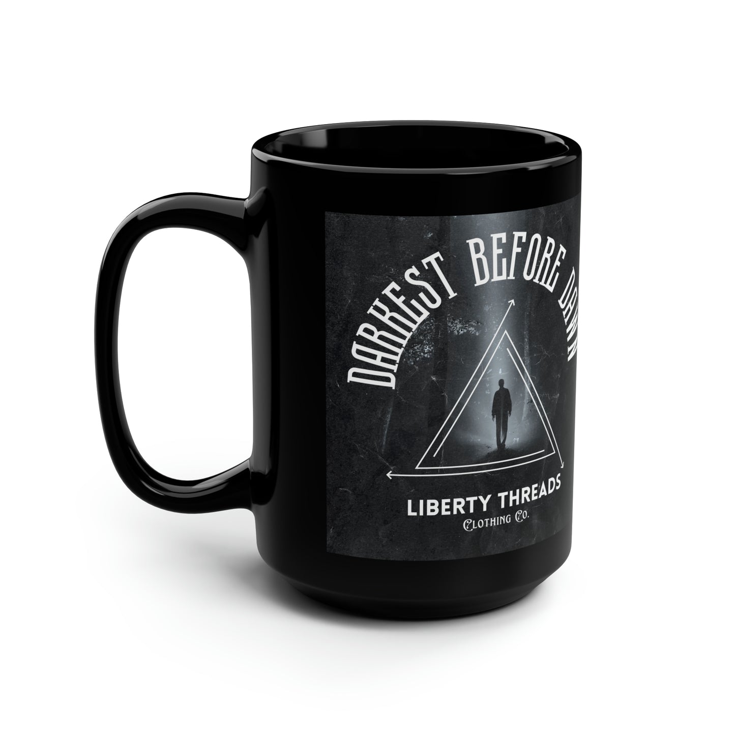 Darkest Before Dawn Black Coffee Mug, 15oz