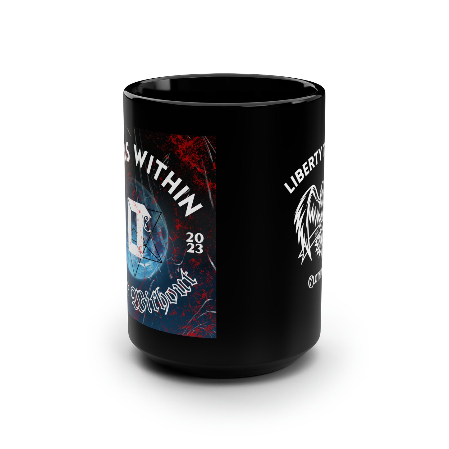 Chaos Within/Order Without Black Coffee Mug, 15oz